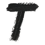 T - Black handwritten letters on white background Acrylic color