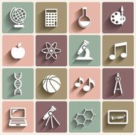 School icons set N12