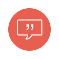 Speech bubble thin line icon
