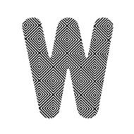 Square pattern alphabet W