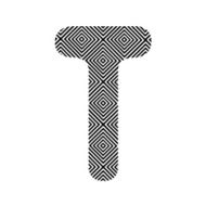 Square pattern alphabet T