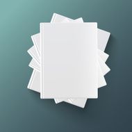 Stack of blank books top view N2