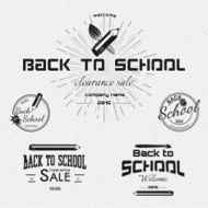 Back to School badges logos and labels for any use N20