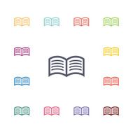 book flat icons set N4