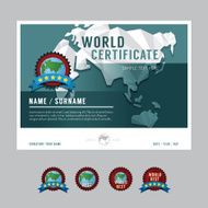 Certificate template layout background frame design vector mode