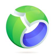 O letter arrow eco logo