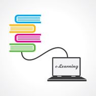 Computer education concept stock vector N2