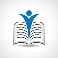 Reading book icon stock vector N2