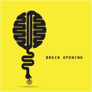 Brain opening concept Creative brain abstract vector logo design