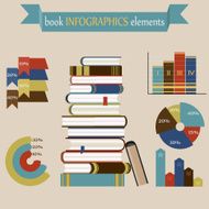 Book Infographics Elements set