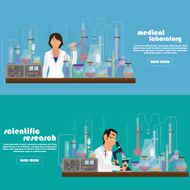 Scientific horizontal banners N2