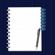 Notepad and pen illustration background