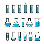 Chemical test tubes icons N9
