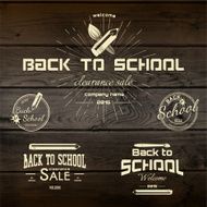 Back to School badges logos and labels for any use N22