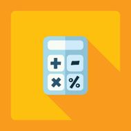 Flat modern design with shadow calculator