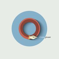 Icon of stylized writing pen