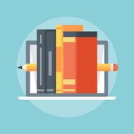 Books flat style colorful vector icon N2