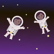 Man and Woman astronaut