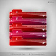 Modern business tabs for infographics N9