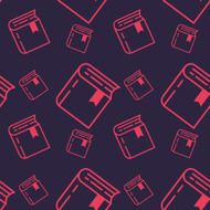 Seamless pattern of different sizes books N2