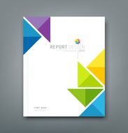 Cover Annual report colorful windmill origami paper