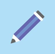 Pencil Flat Simple Icon N2