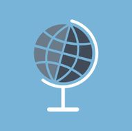 Flat globe vector icon