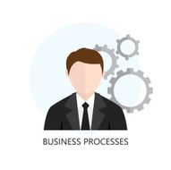 Business Process Analytics Flat Icon