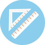Flat Ruler Icon N7
