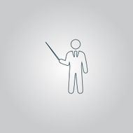 Man standing with pointer icon