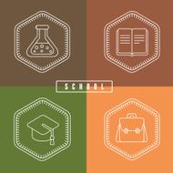 Vector school design elements N2