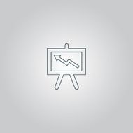 Presentation billboard icon symbol Flat modern web design