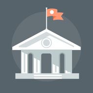 University flat style colorful vector icon N2