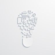 Vector modern lightbulb of the icons N3