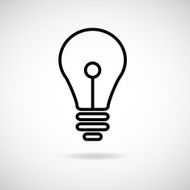Vector lamp icon and sign Illustration EPS10 N5