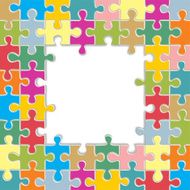 Puzzle frame background Vector illustration