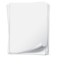 White notebook paper isolated on white background N3