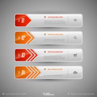 Modern tabs as design elements Business symbols N30