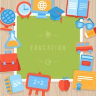 Vector education greeting card