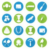 Graduation Celebrating Icon Vector Set N2