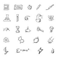 Doodle Science icon set N2