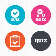 Quiz icons Checklist with check mark symbol N4