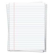 Strips notebook papers on white background