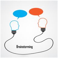 Creative light bulb Idea and brainstorming concept
