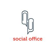 social office concept vector design template N2