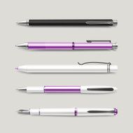 graceful purple pens set N2