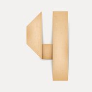 3d elegant folded paper number 4