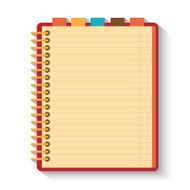 Notebook isolated on whitr background Flat design