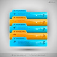 Modern business tabs for infographics N10