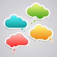 vector speech clouds stickers